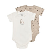 Set 2 body-uri bebe unisex girafa, baby cosy, 100% bumbac organic (marime: 9-12 luni)